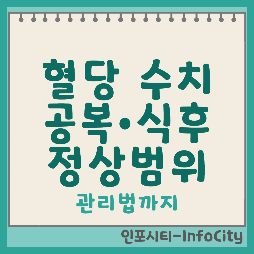 혈당 수치, 공복 및 식후 정상 범위부터 관리 방법까지 완벽 가이드 썸네일