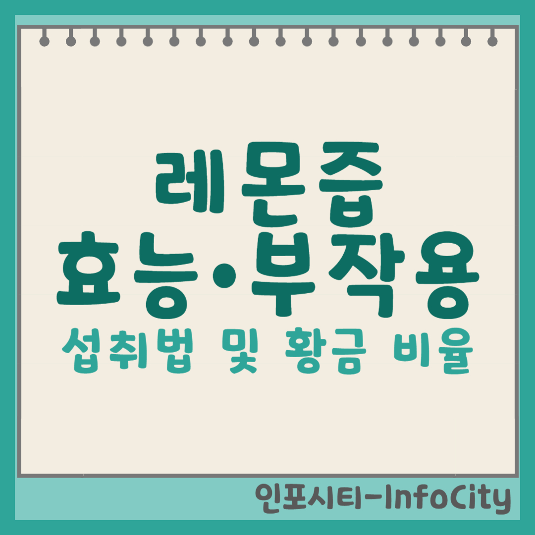 레몬즙 효능 및 부작용, 섭취법과 황금 비율 포스팅 썸네일
