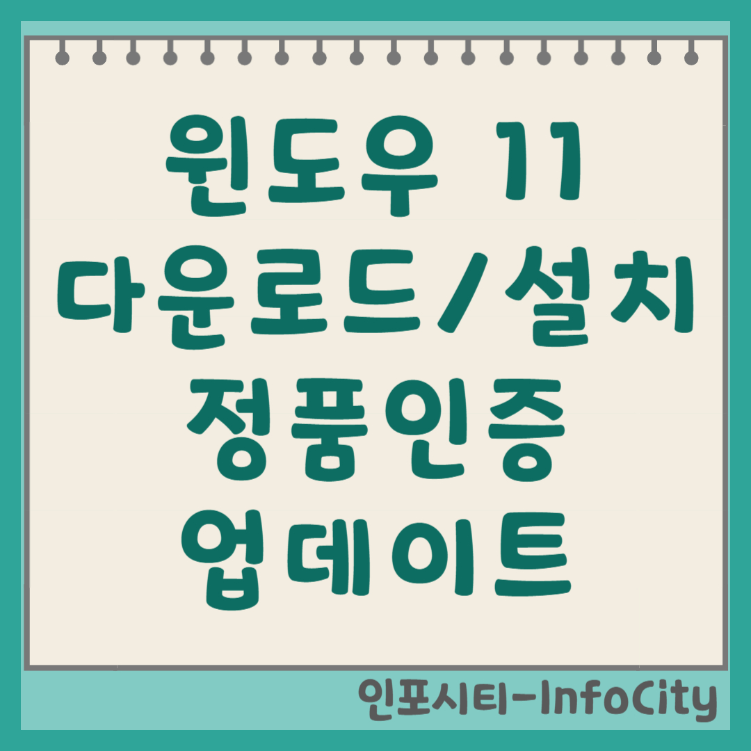 윈도우 11 다운로드, 설치, 정품인증, 업그레이드, 업데이트 방법 (2025년 최신) 썸네일