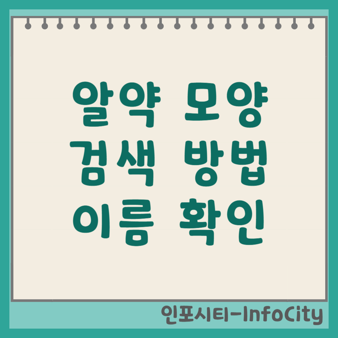 알약 모양 검색 방법, 이름 확인 및 약 정보 찾는 상세 가이드