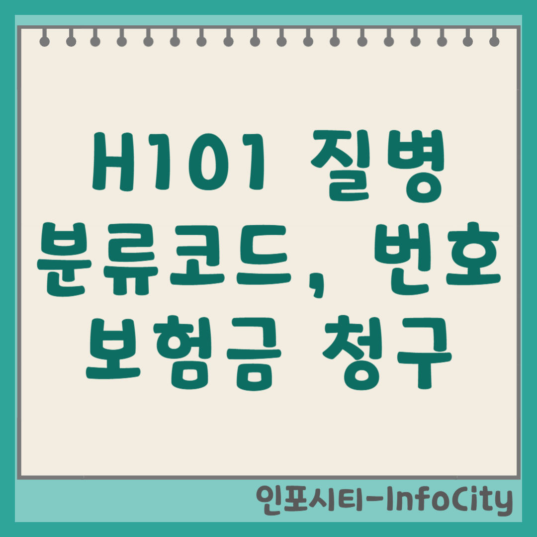 H101 질병분류코드 뜻 급성 아토피 결막염 실비 보험금 청구 방법 (기호, 번호)