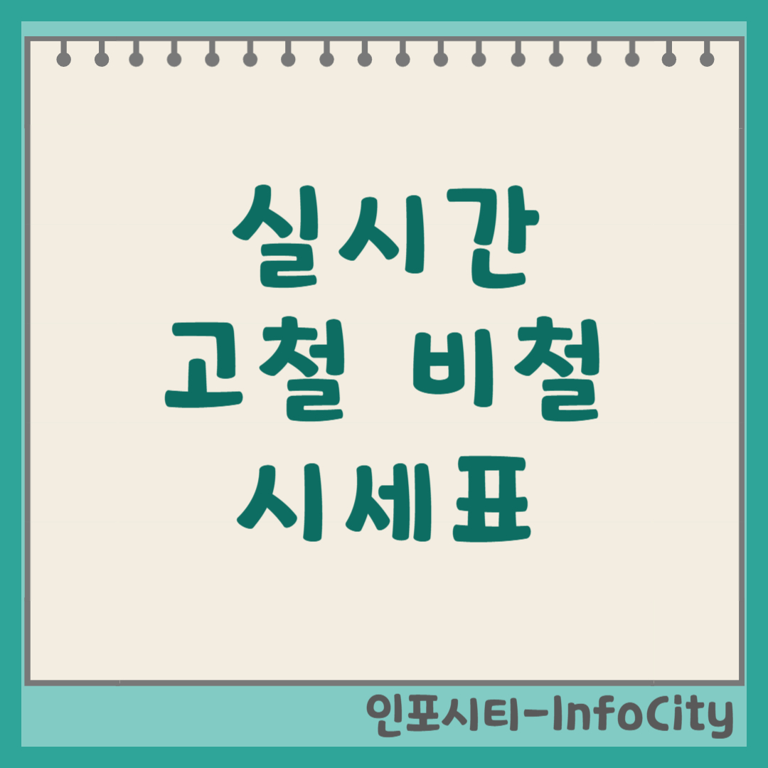오늘 고철 비철 1KG 단가 계산 및 실시간 시세표 확인 방법