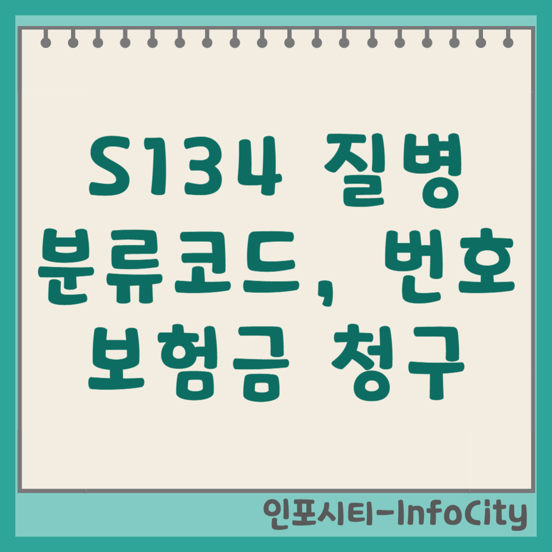 S134 질병분류코드 뜻, 실비 진단비 보험금 청구 방법 (기호, 번호, 2026)