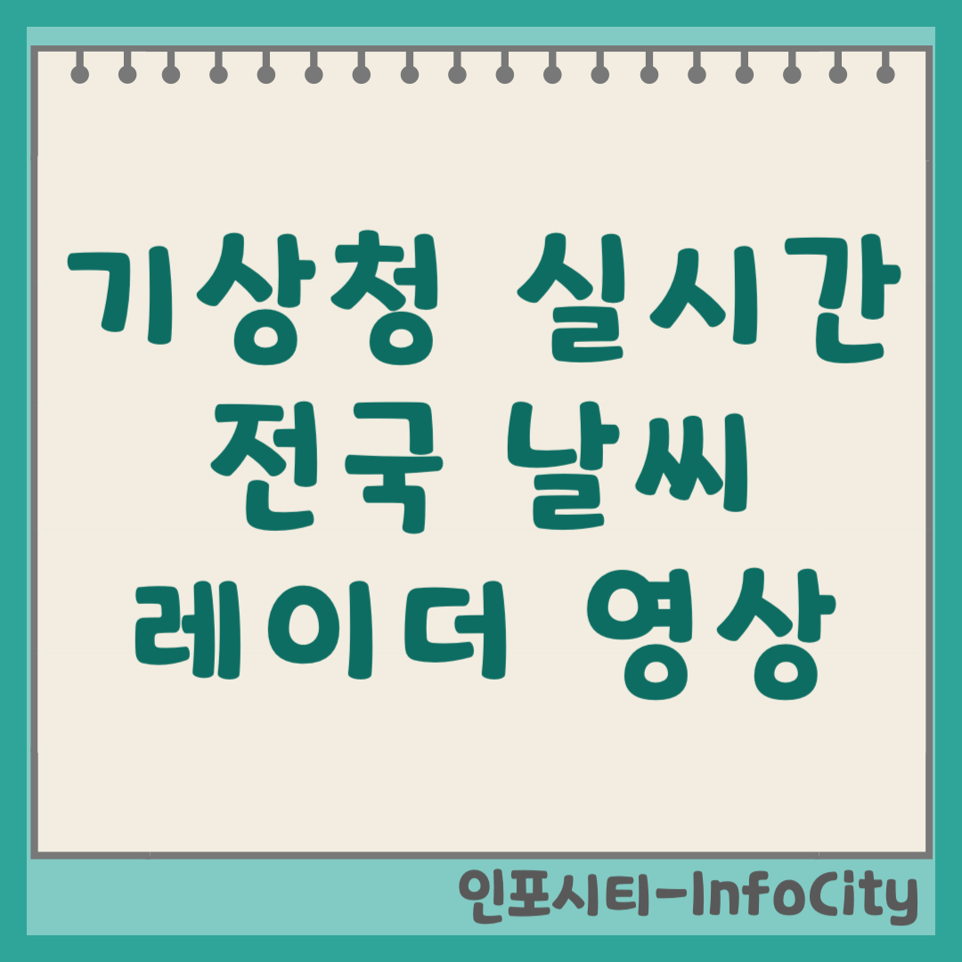 실시간 전국 날씨 기상청 레이더 영상 및 CCTV 조회 방법