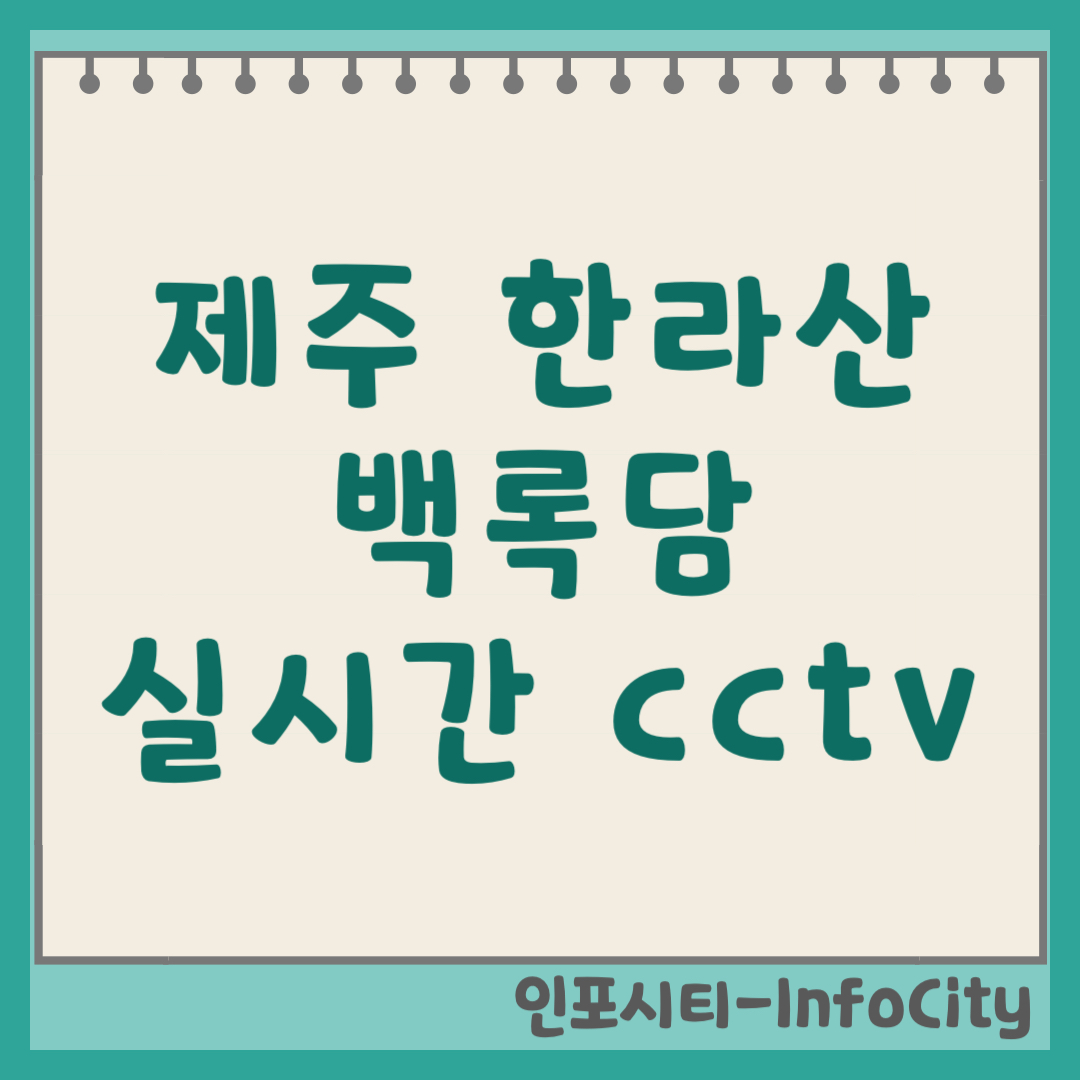 한라산 백록담 실시간 CCTV 영상보기 및 날씨 확인 (2026)