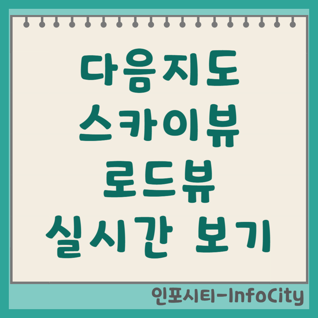 다음지도 로드뷰 스카이뷰 실시간 보기 바로가기
