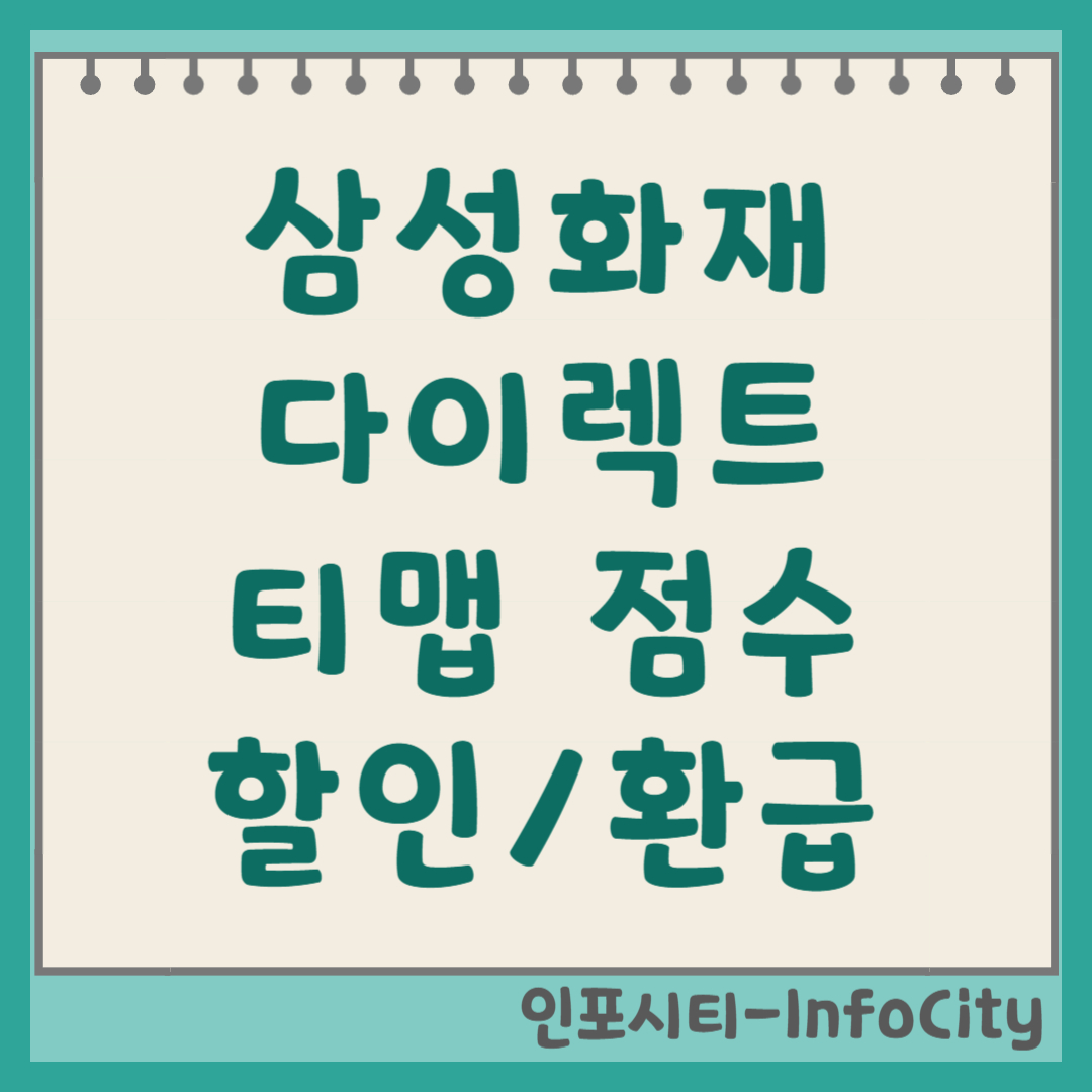삼성화재 다이렉트 티맵 (T-map) 운전 점수 할인 환급 신청 총정리