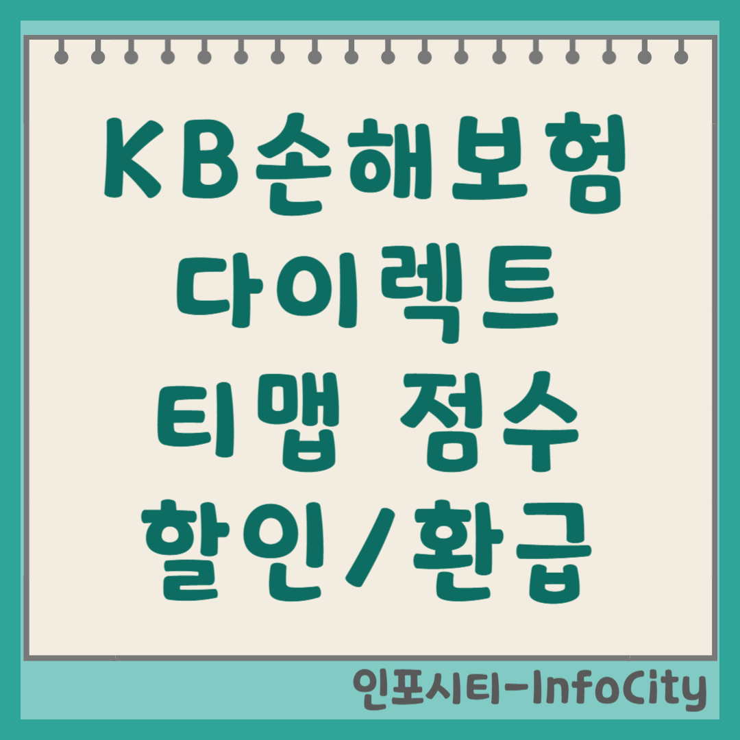 KB손해보험 다이렉트 티맵 (T-map) 운전 점수 할인 환급 신청 총정리