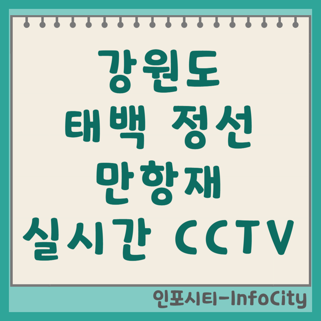 강원도 태백 정선 만항재 날씨 및 실시간 CCTV 보러가기